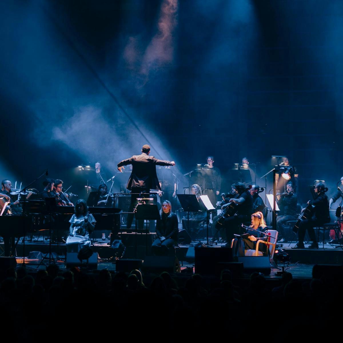 An orchestra on stage